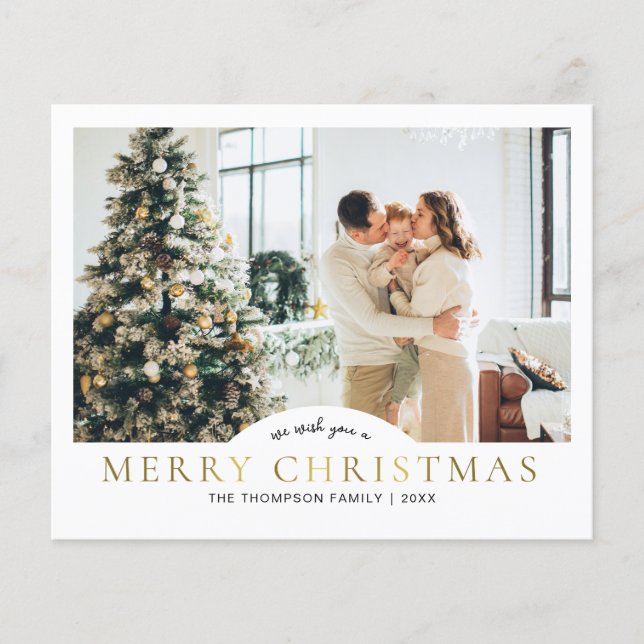 BUDGET Elegante Classic Gold Frohe Weihnachten Fot (Vorderseite)