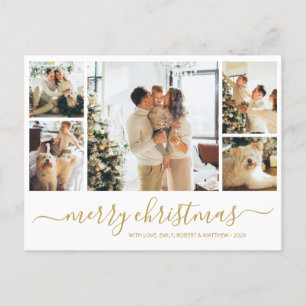 Budget Elegante Collage Weihnachts Weihnachtsfeier Feiertagspostkarte