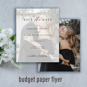 Budget elegante Drehbuch Foto Hochzeit speichern S Flyer