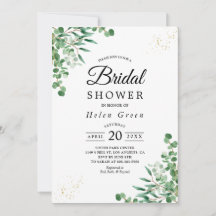 Budget Elegante Eukalyptus-Blätter Brautparty