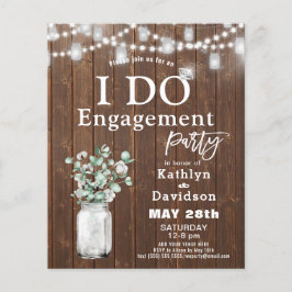 BUDGET Elegante Eukalyptus I DO Party Einladung