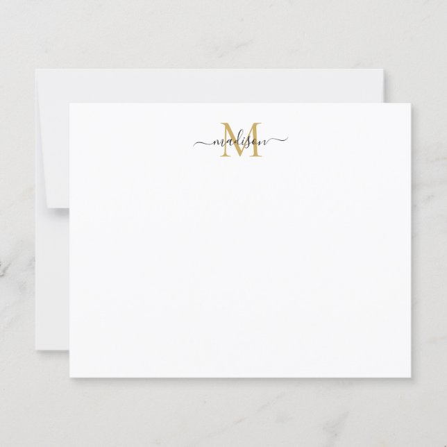Budget Elegante Feminine Script Monogram Gold (Vorderseite)
