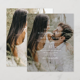 Budget Elegante Foto Overlay Einladung Hochzeit