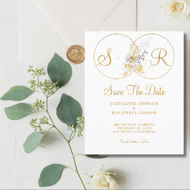 Budget Elegante Gold Monogram Wedding Flyer
