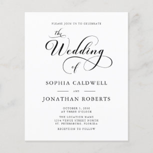 Budget Elegante Kalligraphie QR Code Hochzeit Einl