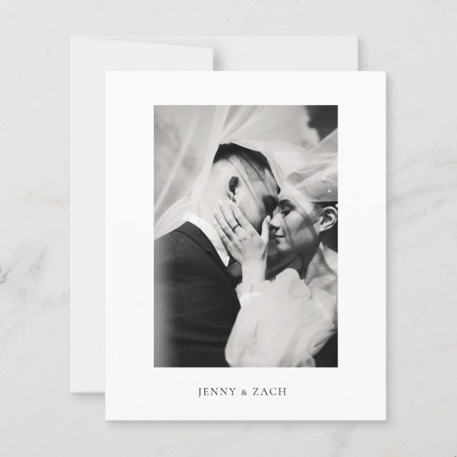 Budget Elegante Moderne Schrift Hochzeit (Vorderseite)