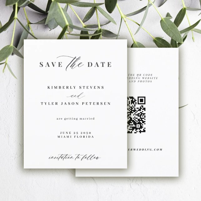 Budget elegante QR CODE Hochzeit speichern Sie das (Von Creator hochgeladen)