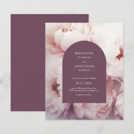 BUDGET Elegante Regal Lila Peonies Arch Wedding
