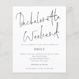 Budget Elegante Script Bachelorette Wochenende Ein