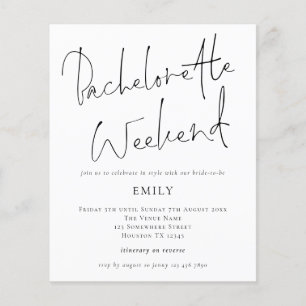Budget Elegante Script Bachelorette Wochenende Ein
