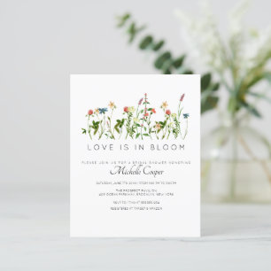 Budget Elegante Wildblume Bridal Dusche Einladung