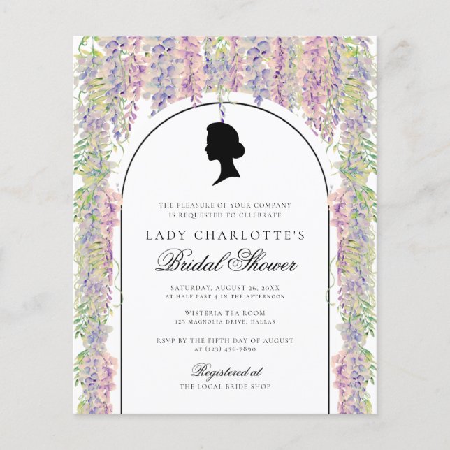 Budget Elegantes florales Viktorianisches Brautpar (Vorderseite)