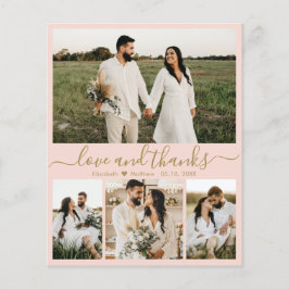 Budget Elegantes Foto Hochzeit Dankeschön Karte