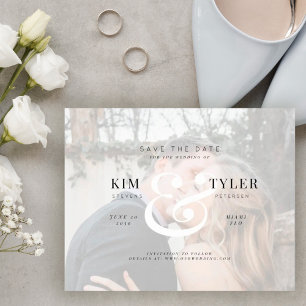 Budget elegantes Foto Moderne Hochzeit sparen das  Flyer