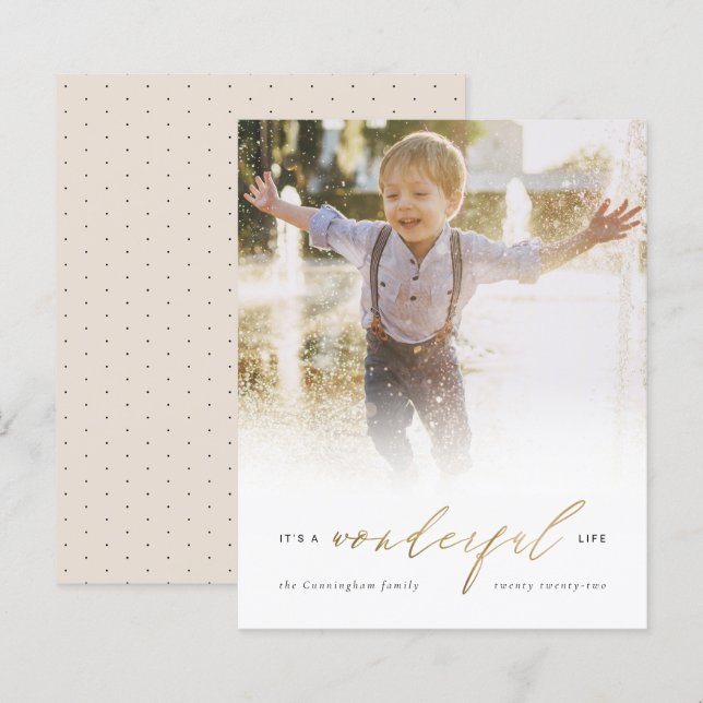 Budget Elegantes Gold Ein wunderbares Life Foto (Vorne/Hinten)