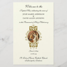 Budget Elegantes katholisches Hochzeitsstudium Briefpapier