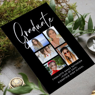 Budget Elegantes mehrteiliges Foto-Abschlusskarten Flyer