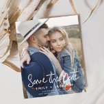 Budget Elegantes Save the Date Foto Romantisch Flyer<br><div class="desc">Budget Modernes und elegantes handgeschriebenes Skriptportrait Vertikales Foto Save the Date Hochzeitskarte. Die Save the Date einladende Einladungskarte beinhaltet eine schicke und stilvolle Typografie mit einem einfachen und minimalistischen Design auf weißem Hintergrund,  mit dem Sie Ihre individuelle Verlobung-Fotografie hinzufügen können.</div>