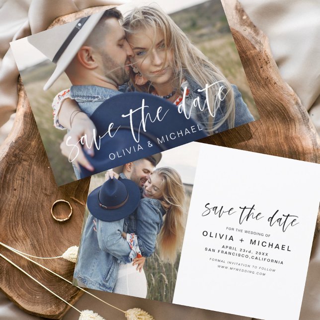 Budget Elegantes Save the Date handgeschriebenes F Flyer (Von Creator hochgeladen)