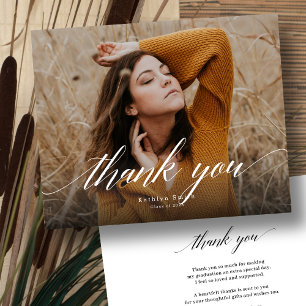 BUDGET Elegantes Script Modernes Foto Vielen Dank Flyer