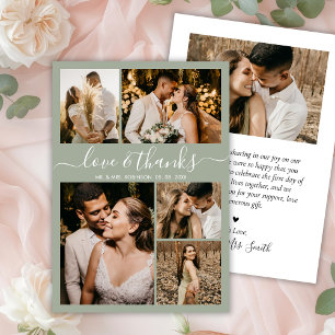 Budget Elegantes Script Sage Foto Hochzeit Vielen  Flyer