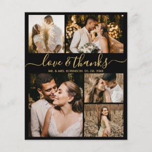 Budget Elegantes Skript-Foto Danke-Hochzeit Flyer