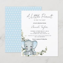 Budget Elephant Boy Baby Shower Einladung