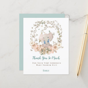 Budget Elephant Foliage Boy Baby Dusche Vielen Dan