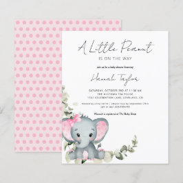Budget Elephant Girl Baby Shower Einladung