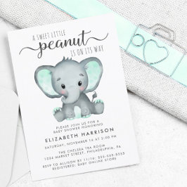 Budget Elephant Mint Baby Dusche Einladung