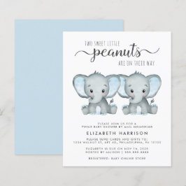 Budget Elephant Twin Baby Boys Dusche per Mail