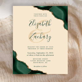 Budget Emerald Agate Corners Champagne Wedding