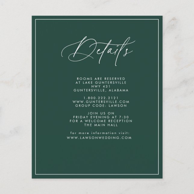 Budget Emerald Details Card Flyer (Vorne)