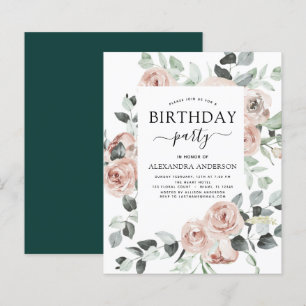 Budget Emerald Green Birthday Party Floral