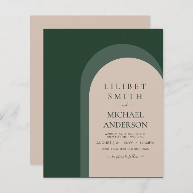 BUDGET Emerald Green Bold Wedding (Vorne/Hinten)