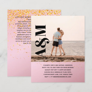 BUDGET Engagement Party Einladung FOTO BOLD TEX