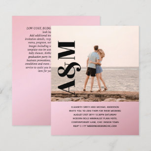 BUDGET Engagement Party Einladung FOTO BOLD TEX