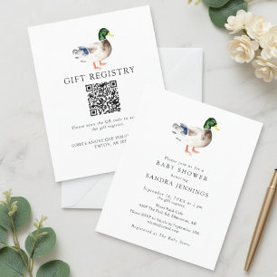 Budget Enten-Baby-Shower 2-seitiger Registrierungs