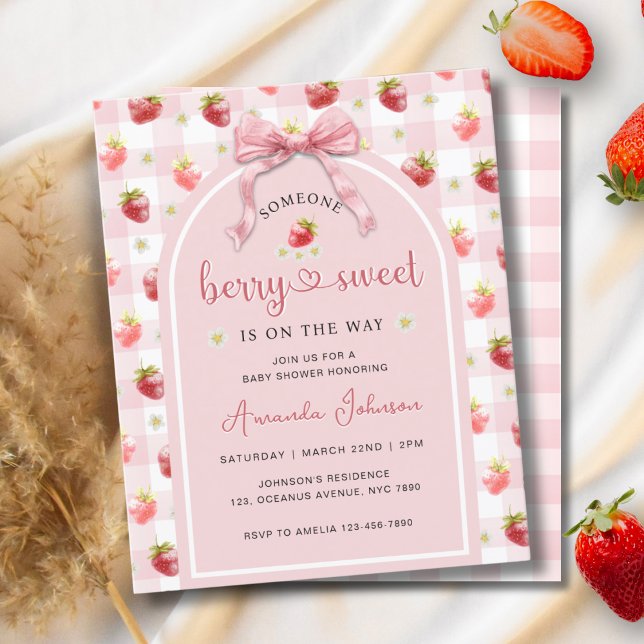 Budget Erdbeeren Ribbon Berry Sweet Baby Dusche (Von Creator hochgeladen)