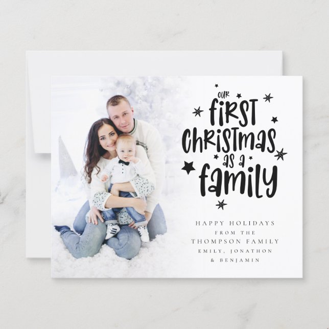 Budget Erste Weihnachten als Familienkarte (Vorderseite)