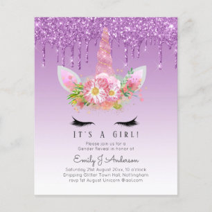 BUDGET Es ist eine Girl Glittery Unicorn Kinderdus Flyer