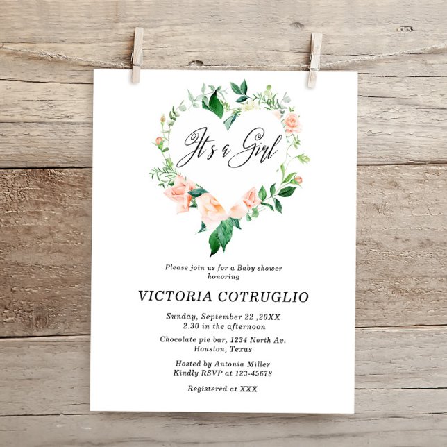 Budget Es ist eine Girl Peach Baby Dusche (Von Creator hochgeladen)