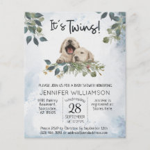 Budget Es sind Zwillinge! Puppy Watercolor Babydus