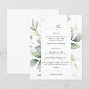 Budget Eucalyptus Glow Gold Green Menu 2