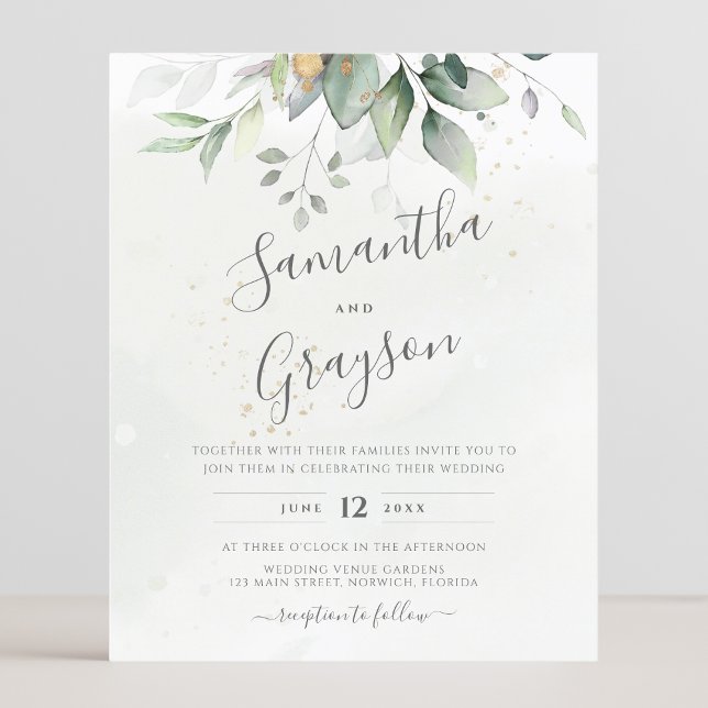 Budget Eucalyptus Greenery Leaves Elegant Wedding (Von Creator hochgeladen)