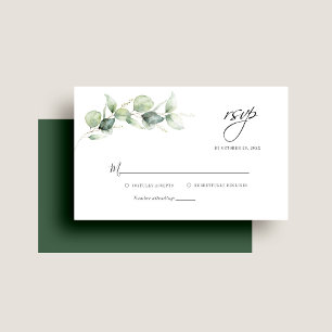 Budget Eucalyptus Succulent Mariage Carte RSVP