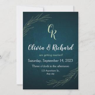 Budget Eucalyptus Vert Mariage Invitations