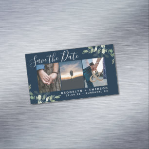 Budget Eukalyptus Foto Save-the-Date-Karte Magnetische Visitenkarte