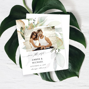 Budget Eukalyptus-Glanz Foto Save the Date 3