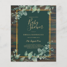 BUDGET Eukalyptus Greenery BABY SHOWER Rustikal
